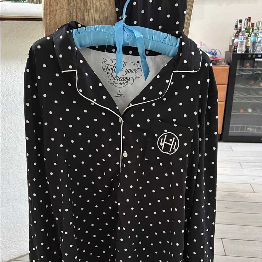 Black Polka Dot  Pajamas